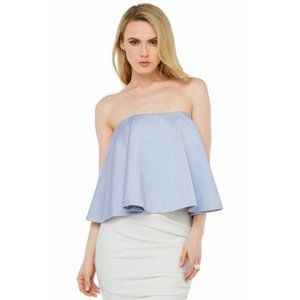 Keepsake The Label Women's Size XS Powder‎ Blue Night After Night Strapless Top
